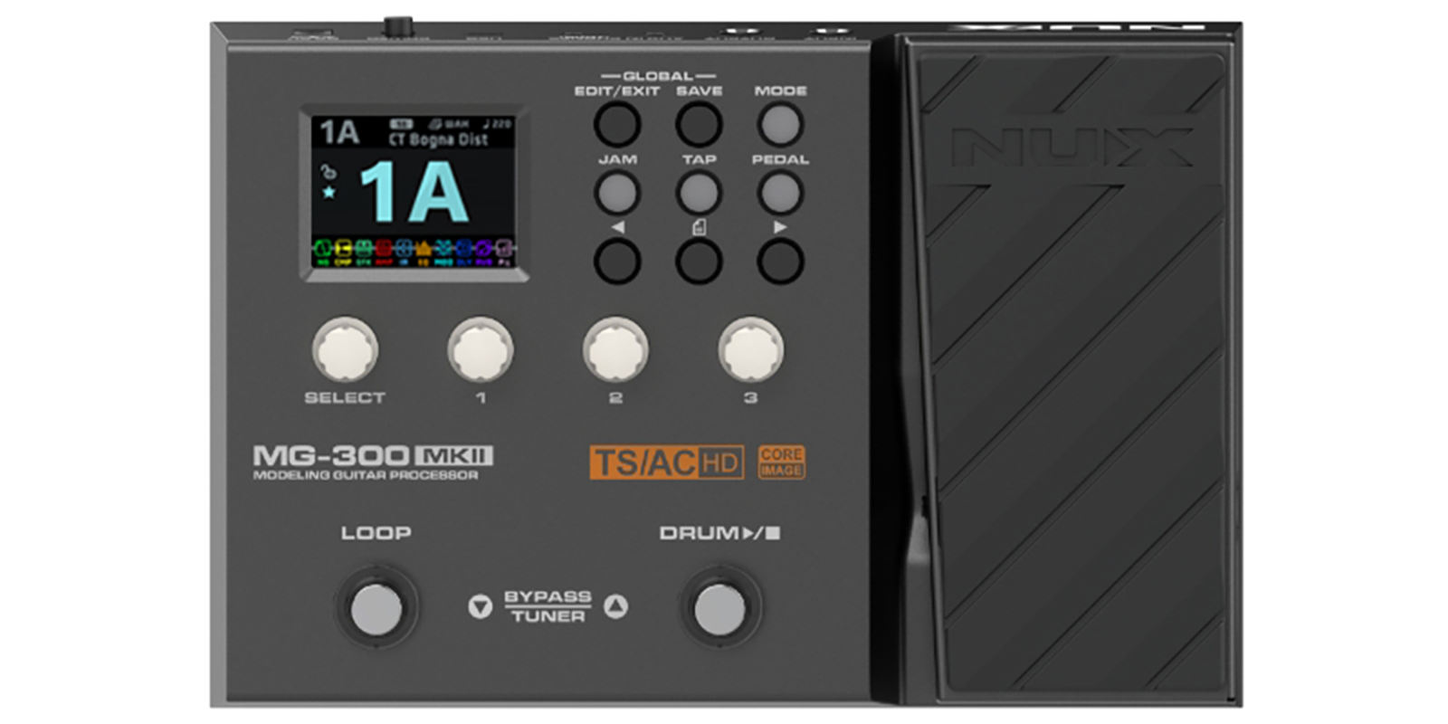 PROCESADOR NUX P/GUITARRA MOD. MG-300 MKII