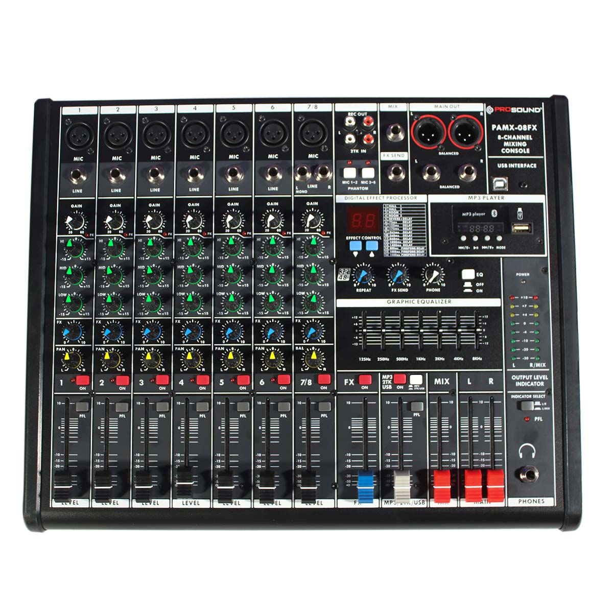 MEZCLADORA PROSOUND MOD. PAMX-08FX