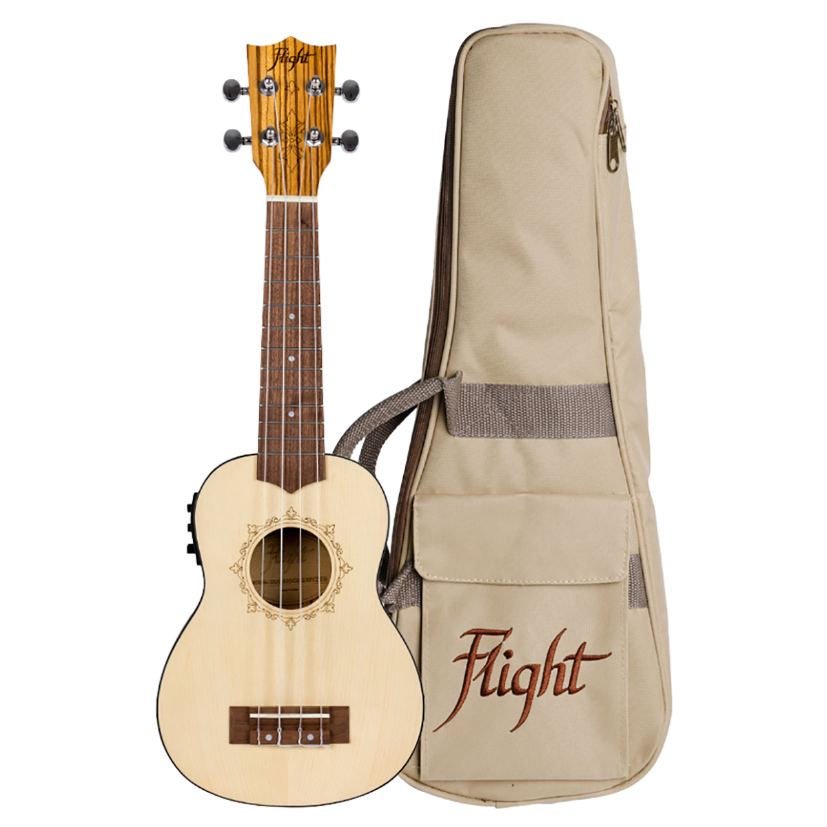 UKELELE FLIGHT E/ACUST. DUS320 EQ SP/ZEB