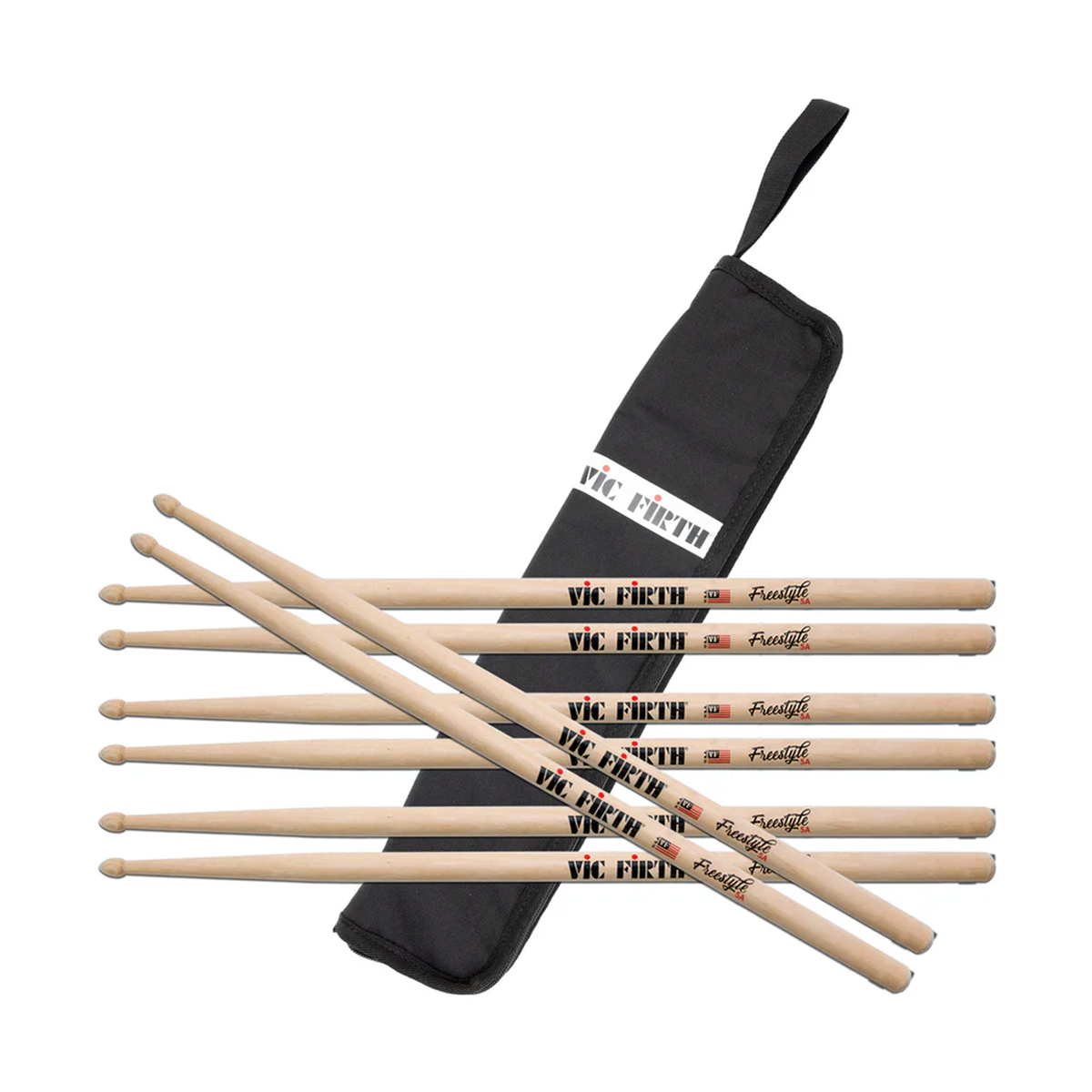 BAQUETAS VIC FIRTH (4 PARES FS5A+ 1 FUNDA)  PFS5A.4-ESB.1