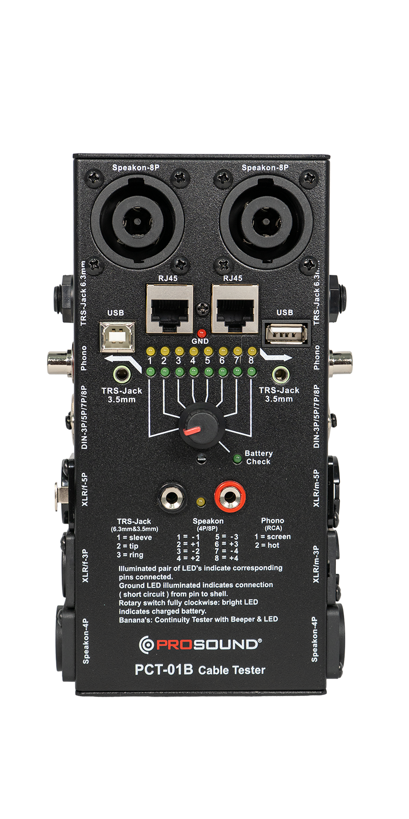 PROBADOR CABLES PROSOUND MOD. PCT-01B